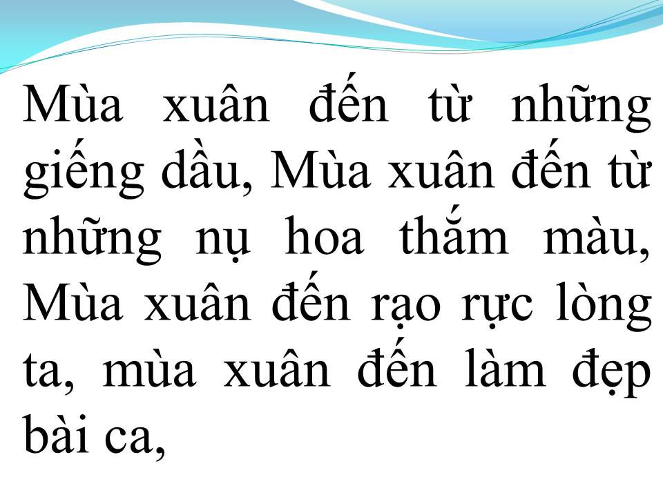 Lời bài hát MÙA XUÂN TỪ NHỮNG GIẾNG DẦU