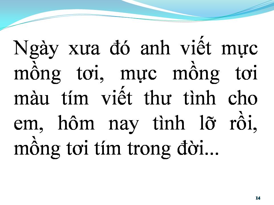 Lời bài hát MỰC TÍM MỒNG TƠI