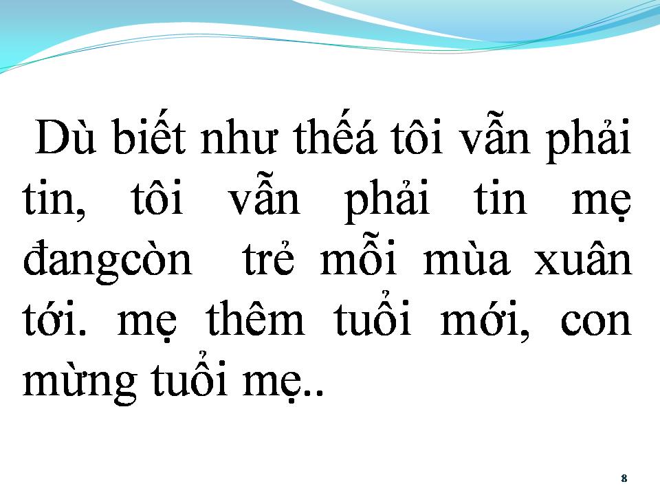 Lời bài hát MỪNG TUỔI MẸ