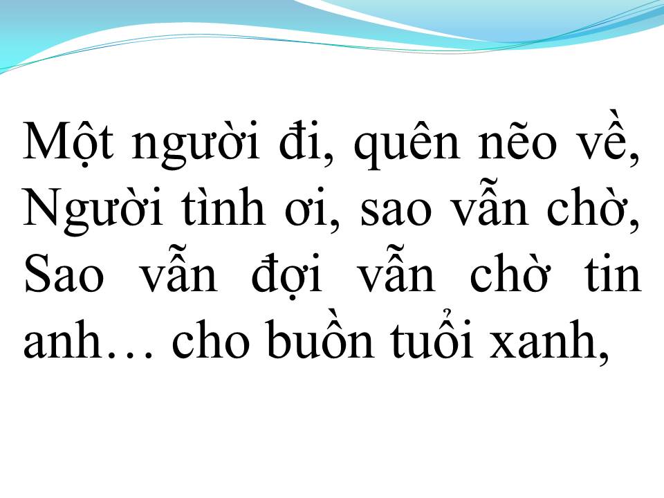 Lời bài hát MƯỜI NĂM ĐỢI CHỜ