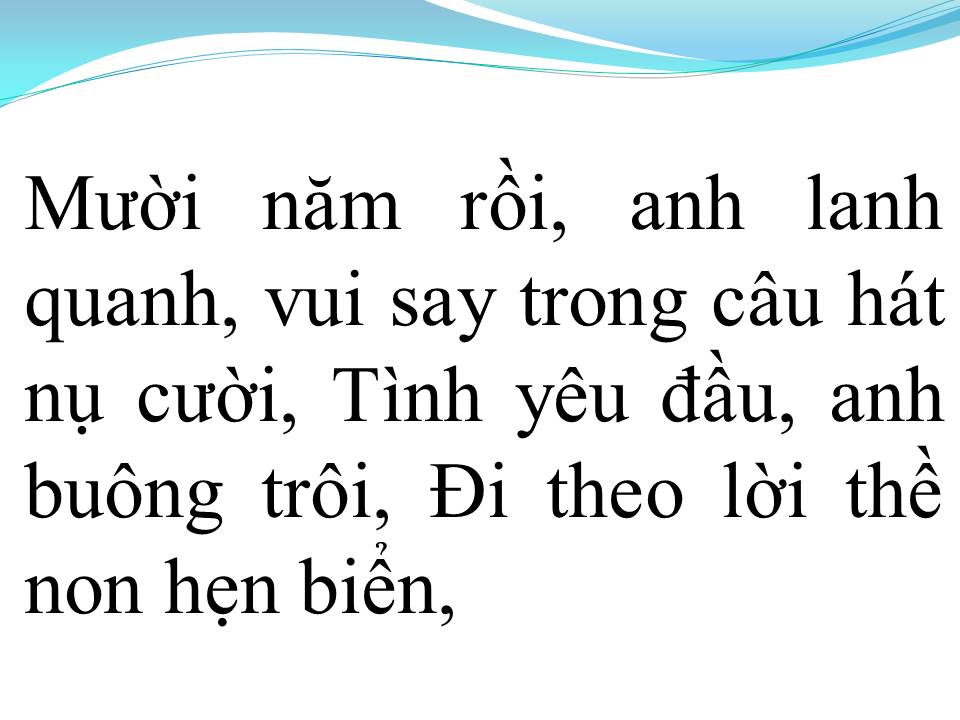 Lời bài hát MƯỜI NĂM ĐỢI CHỜ