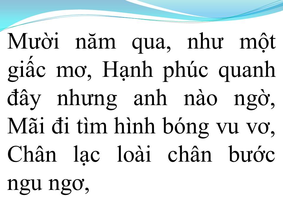 Lời bài hát MƯỜI NĂM ĐỢI CHỜ