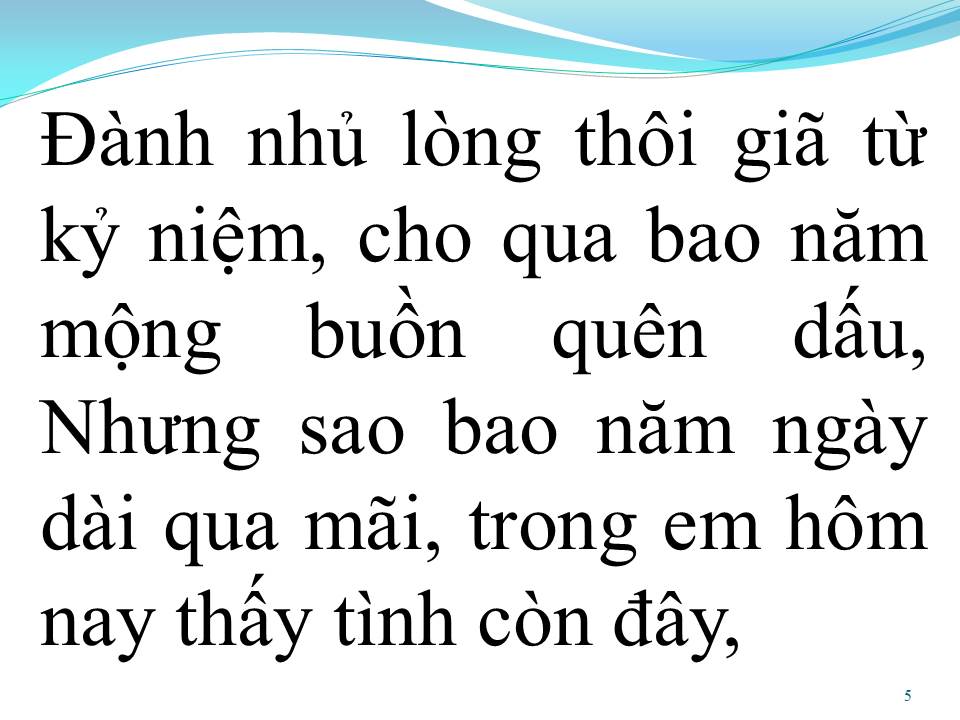 Lời bài hát MƯỜI NĂM TÌNH CŨ