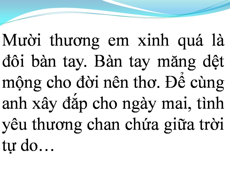 Lời bài hát MƯỜI THƯƠNG
