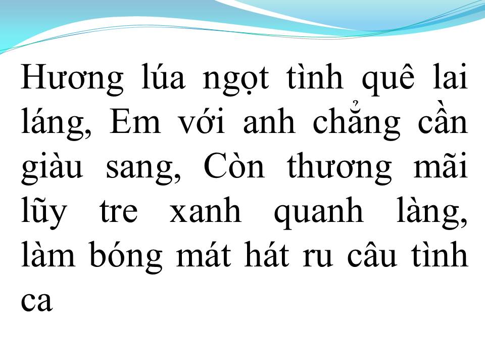 Lời bài hát NGỢI CA QUÊ HƯƠNG EM