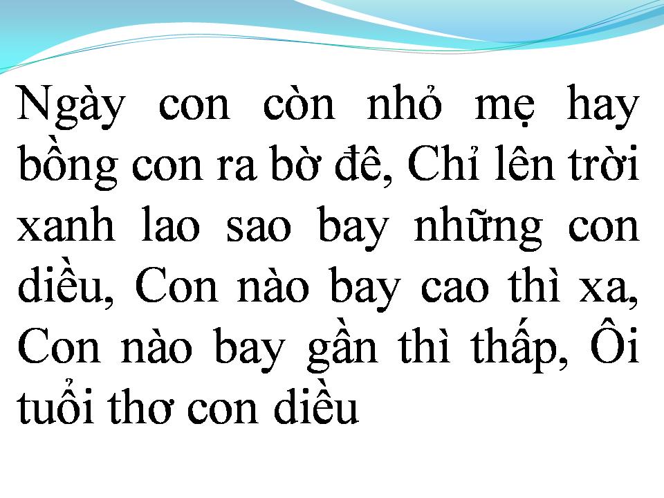 Lời bài hát CON DIỀU CỦA MẸ