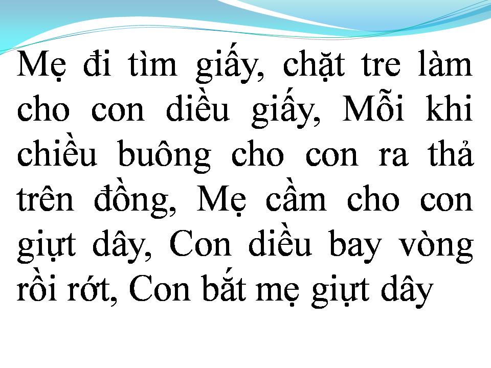 Lời bài hát CON DIỀU CỦA MẸ