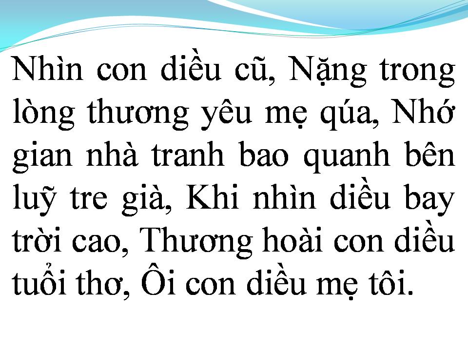 Lời bài hát CON DIỀU CỦA MẸ