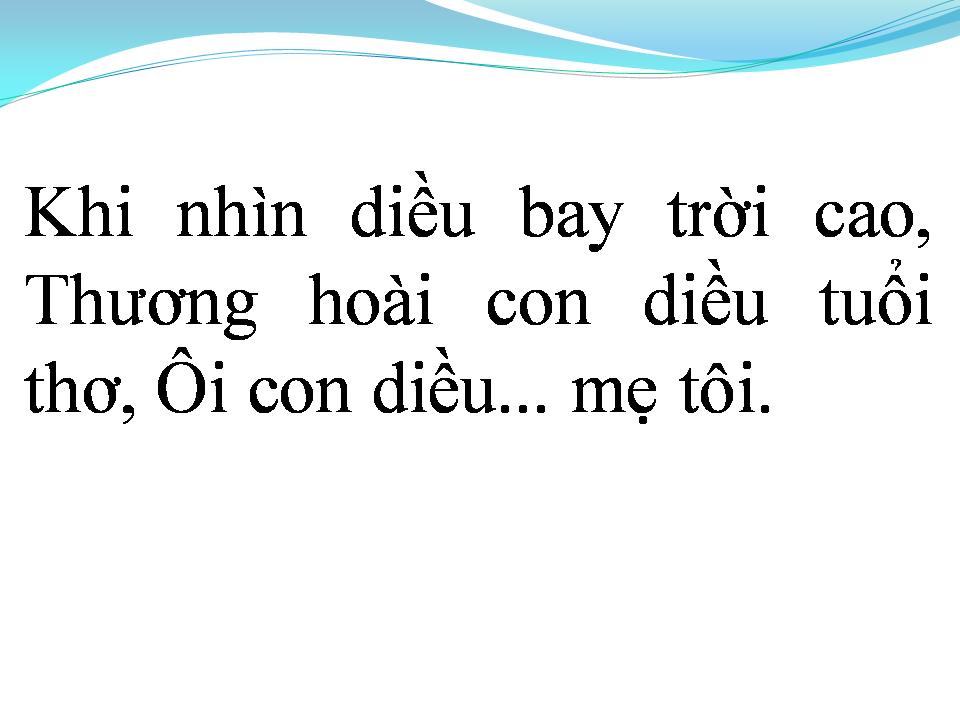 Lời bài hát CON DIỀU CỦA MẸ