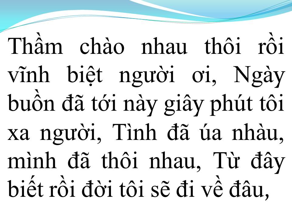 Lời bài hát ĐOẠN TUYỆT