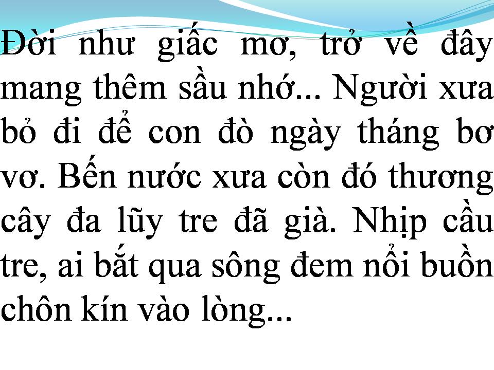 Lời bài hát EM BỎ DÒNG SÔNG