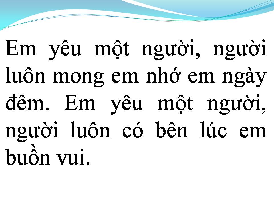 Lời bài hát EM CHỈ YÊU MỘT NGƯỜI