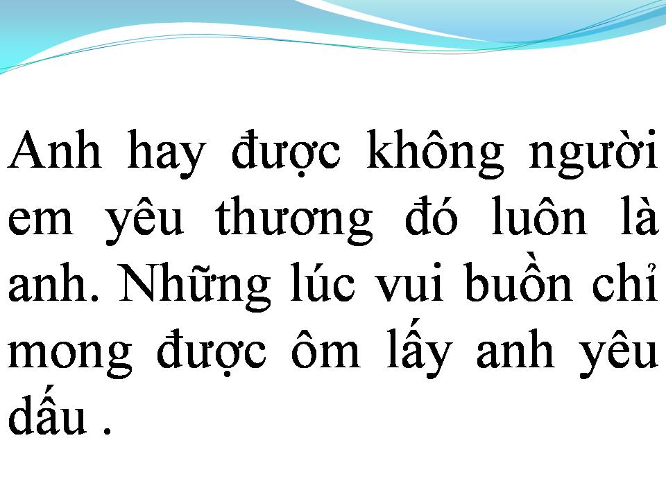 Lời bài hát EM CHỈ YÊU MỘT NGƯỜI