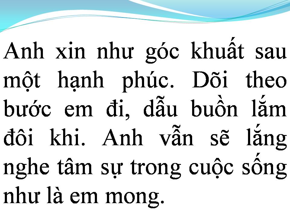 Lời bài hát EM CHƯA TỪNG BIẾT