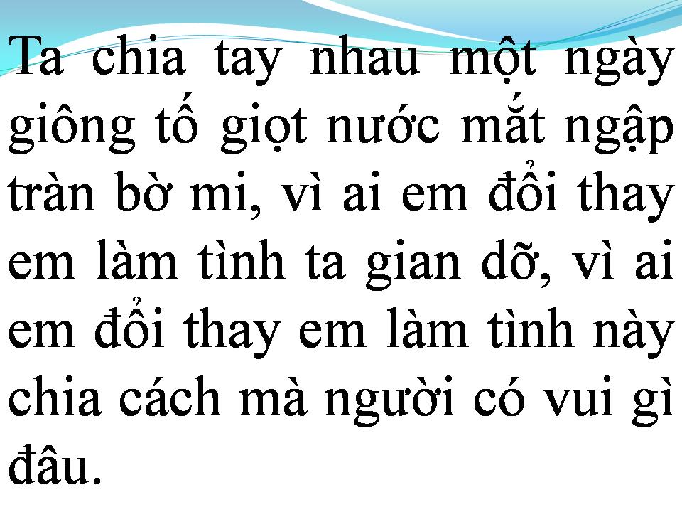 Lời bài hát EM ĐÃ LỪA DỐI CHÍNH MÌNH