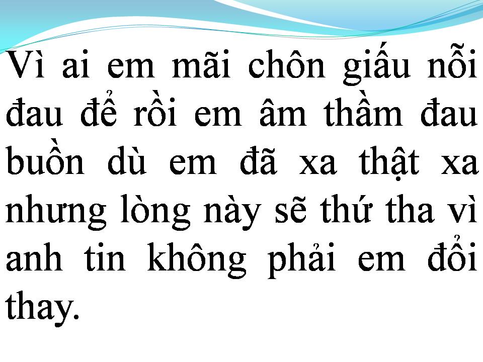 Lời bài hát EM ĐÃ LỪA DỐI CHÍNH MÌNH