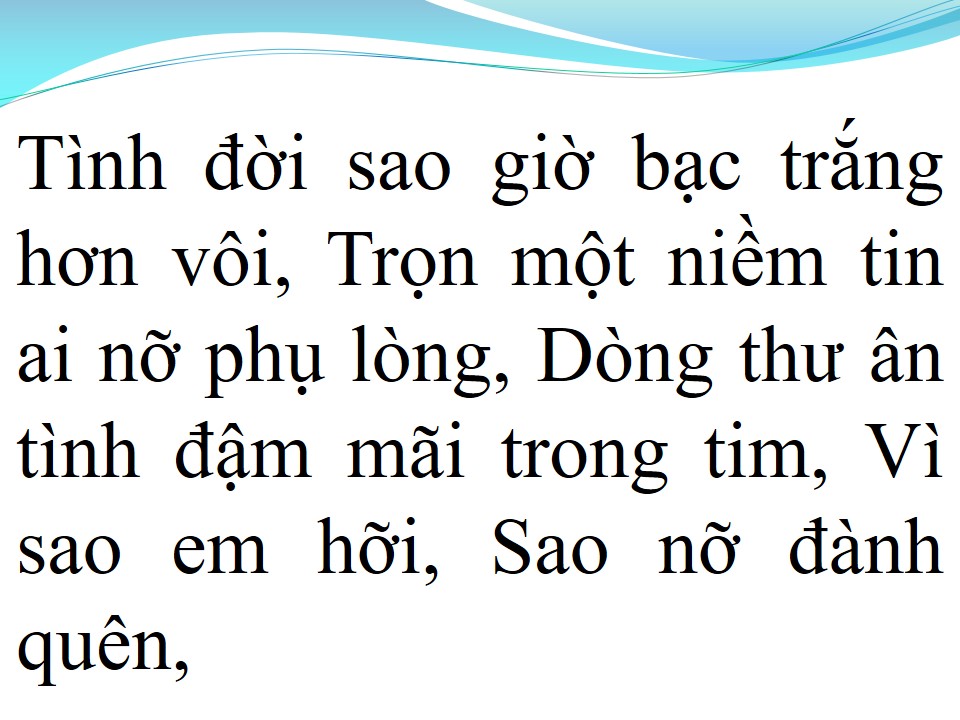 Lời bài hát EM ĐÃ QUÊN MỘT DÒNG SÔNG