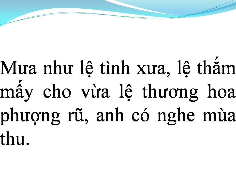 Lời bài hát EM ĐÃ QUÊN MÙA THU
