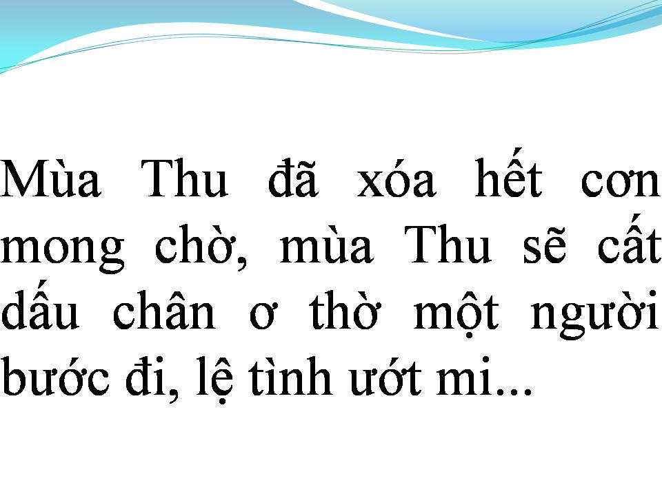 Lời bài hát EM ĐÃ QUÊN MÙA THU