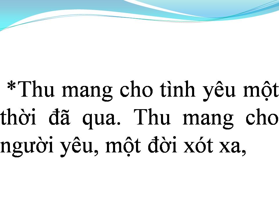 Lời bài hát EM ĐÃ QUÊN MÙA THU