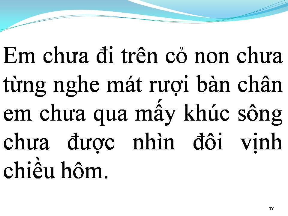 Lời bài hát EM ĐI TRÊN CỎ NON
