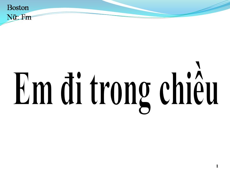 Lời bài hát EM ĐI TRONG CHIỀU