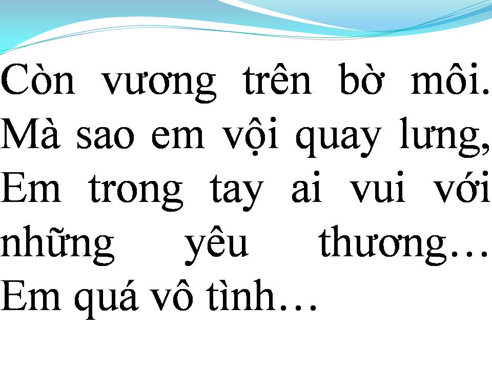 Lời bài hát EM LÀ TÌNH YÊU CỦA TÔI