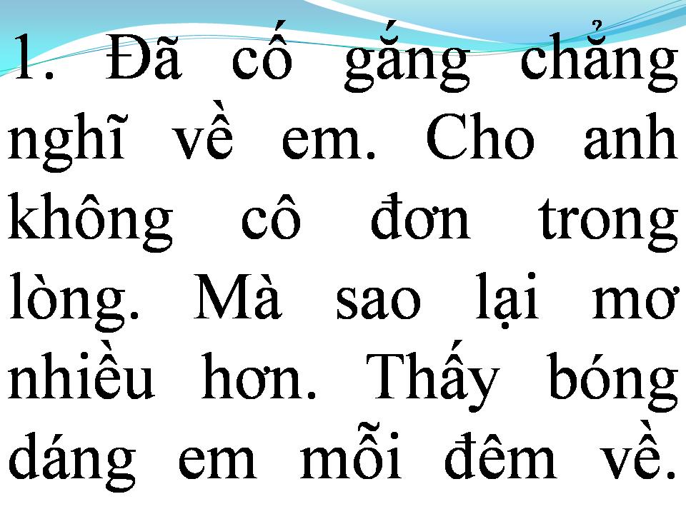 Lời bài hát EM LUÔN Ở TRONG TÂM TRÍ ANH