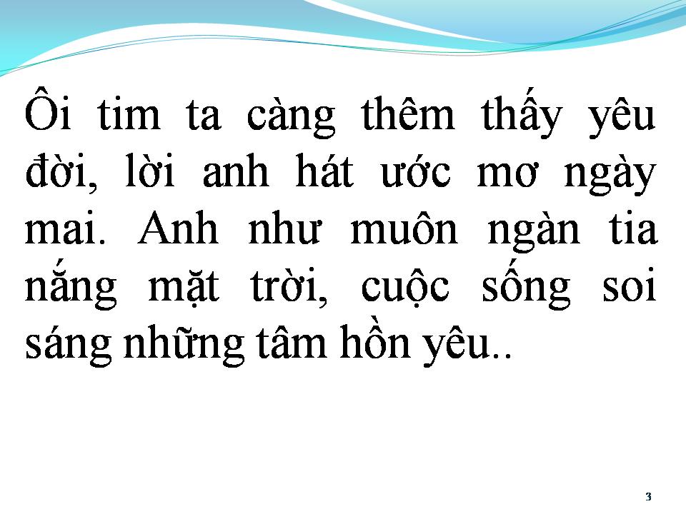 Lời bài hát EM NHƯ TIA NẮNG MẶT TRỜI
