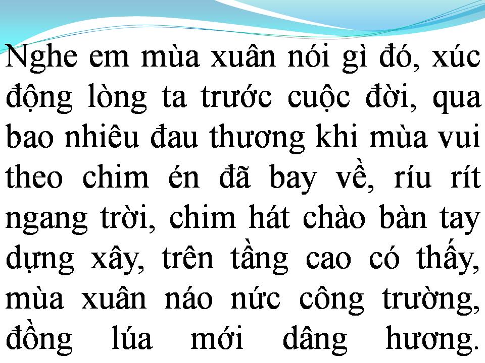 Lời bài hát EM ƠI MÙA XUÂN ĐẾN RỒI ĐÓ