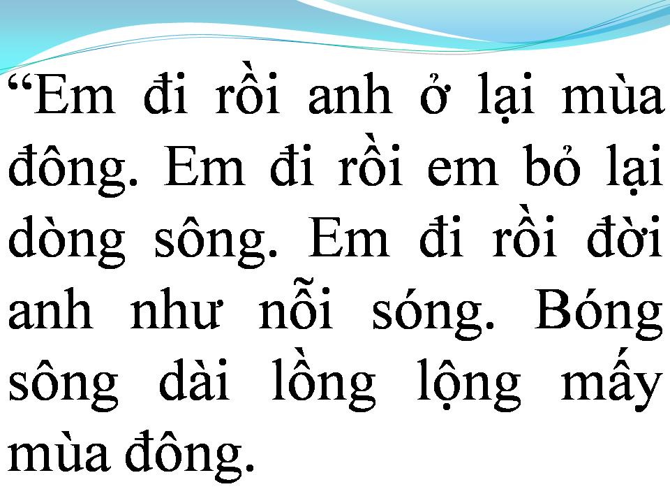 Lời bài hát EM QUÊN MÙA ĐÔNG