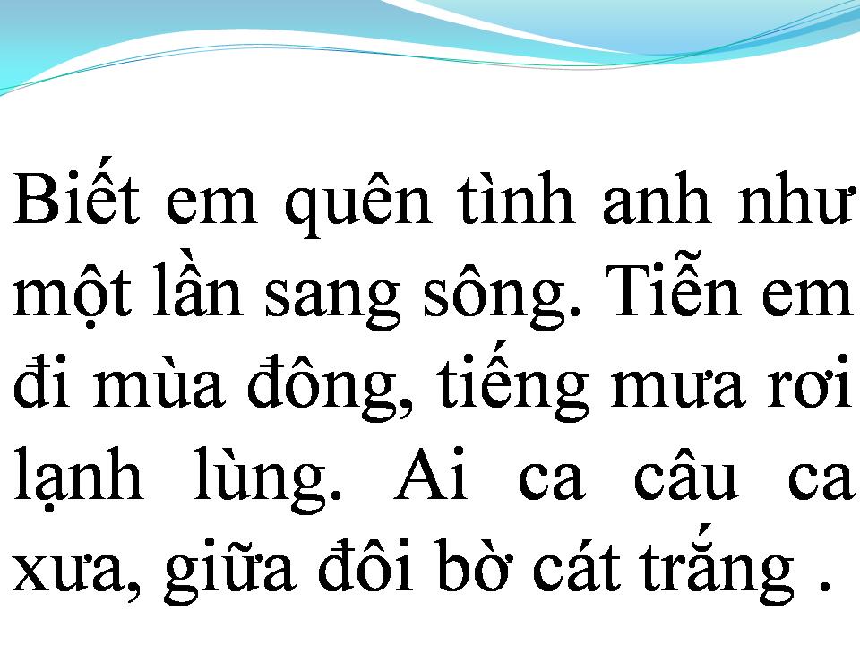 Lời bài hát EM QUÊN MÙA ĐÔNG