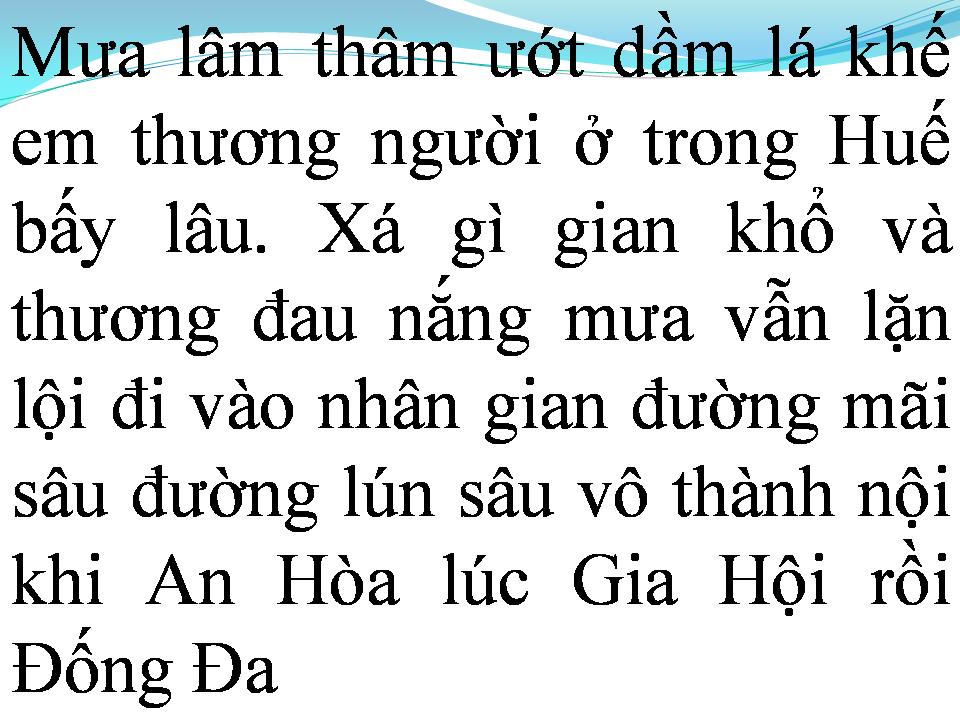 Lời bài hát EM THƯƠNG NGƯỜI Ở TRONG HuẾ ĐẤU TRANH