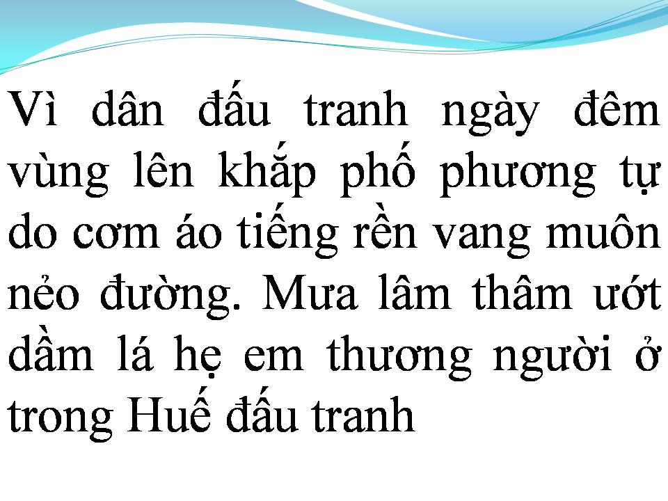 Lời bài hát EM THƯƠNG NGƯỜI Ở TRONG HuẾ ĐẤU TRANH