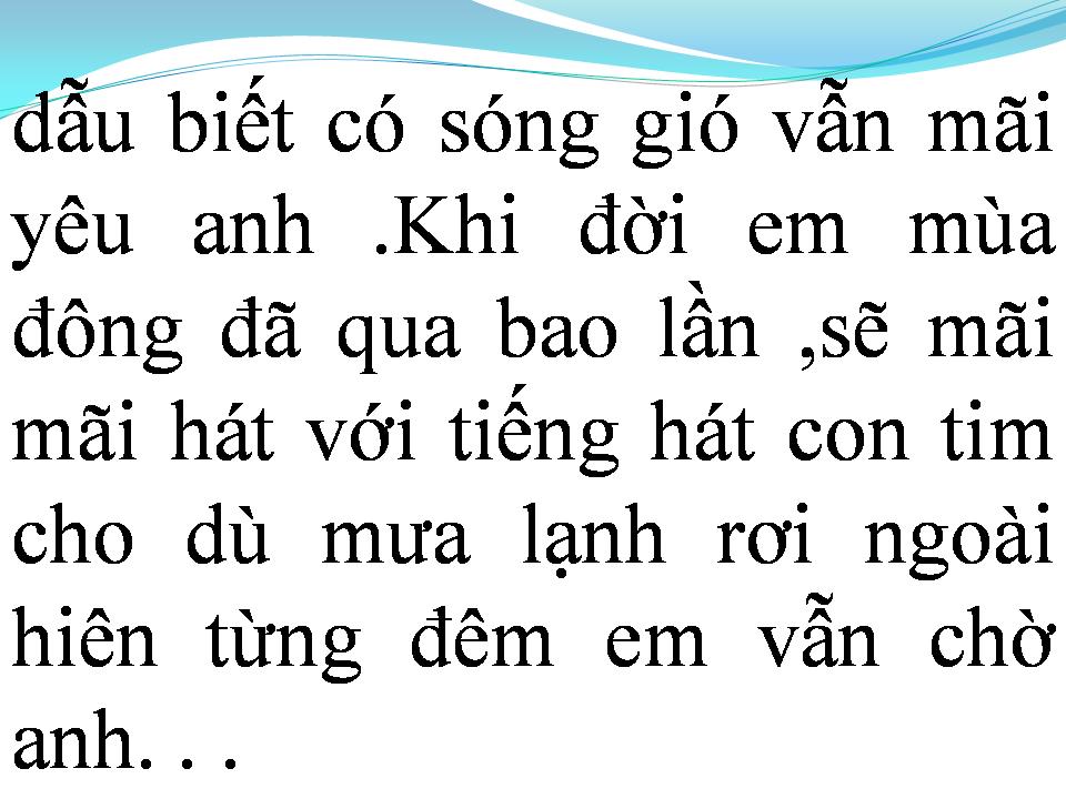 Lời bài hát EM VẪN CHỜ