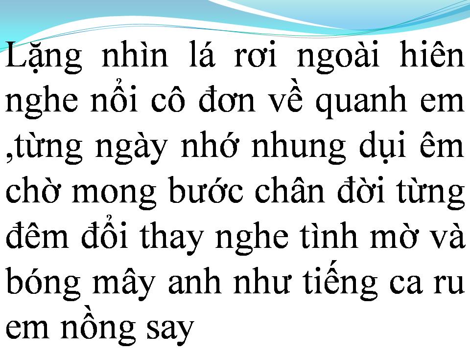 Lời bài hát EM VẪN CHỜ