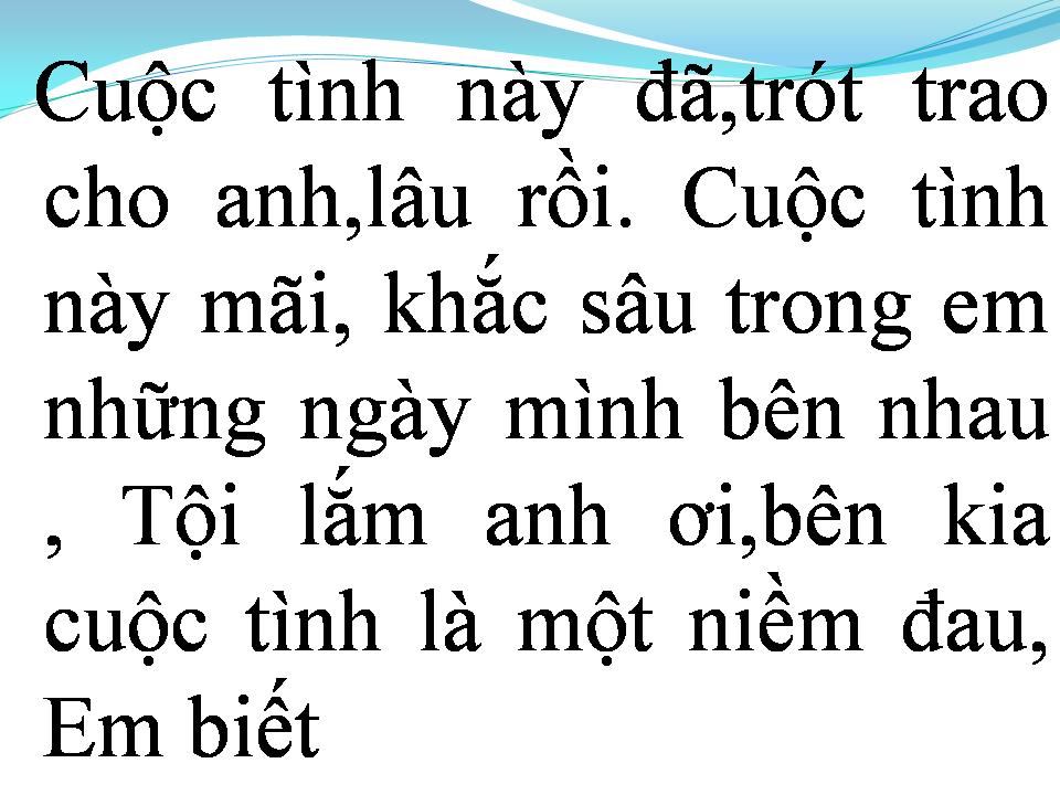 Lời bài hát EM VỀ