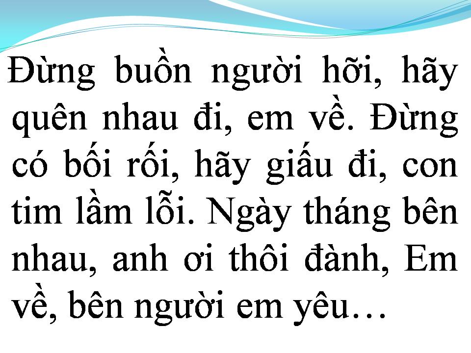 Lời bài hát EM VỀ