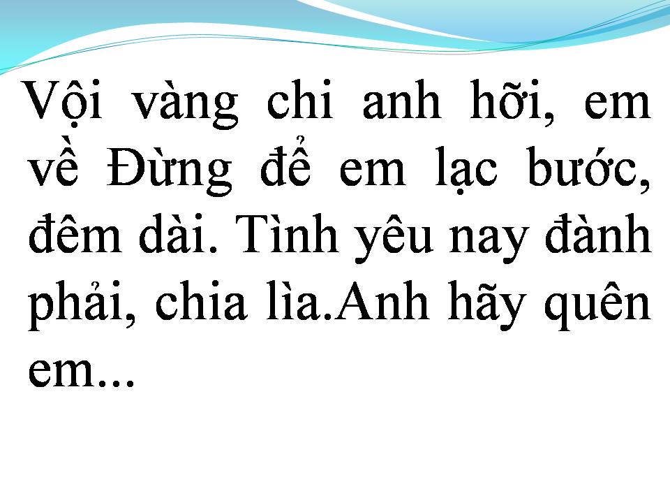 Lời bài hát EM VỀ