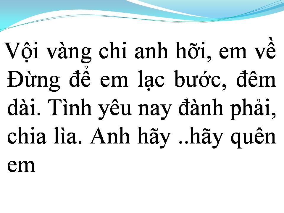 Lời bài hát EM VỀ