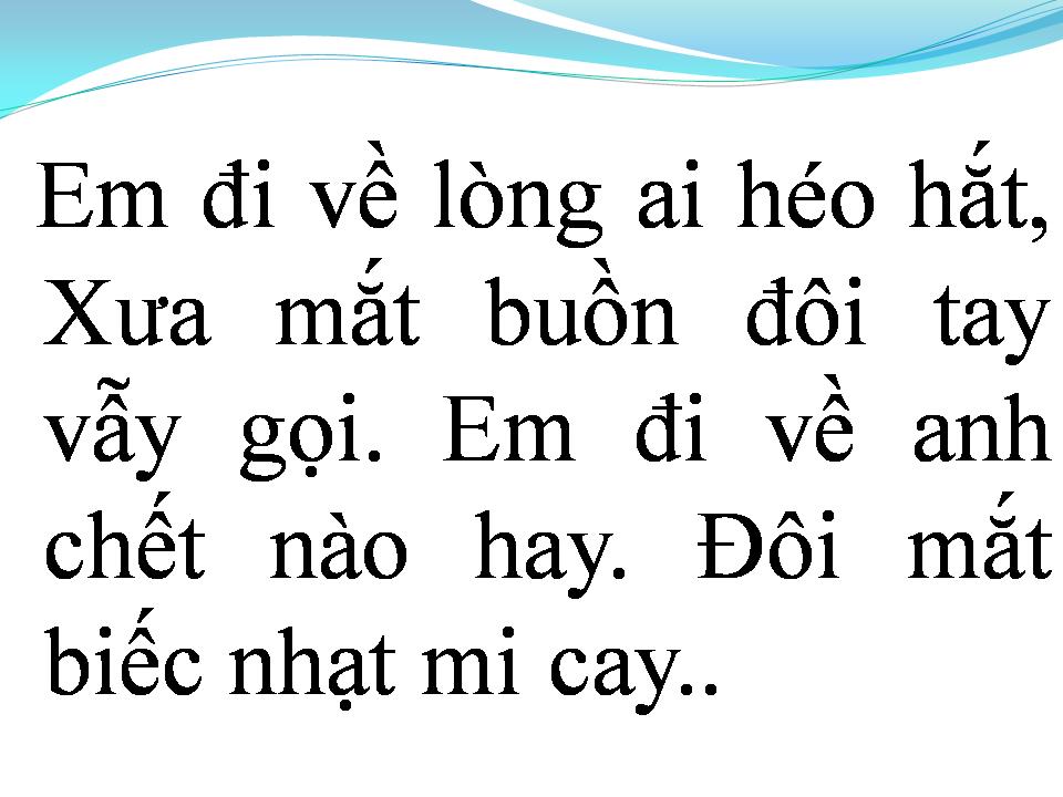 Lời bài hát EM VỀ NÀO CÓ HAY