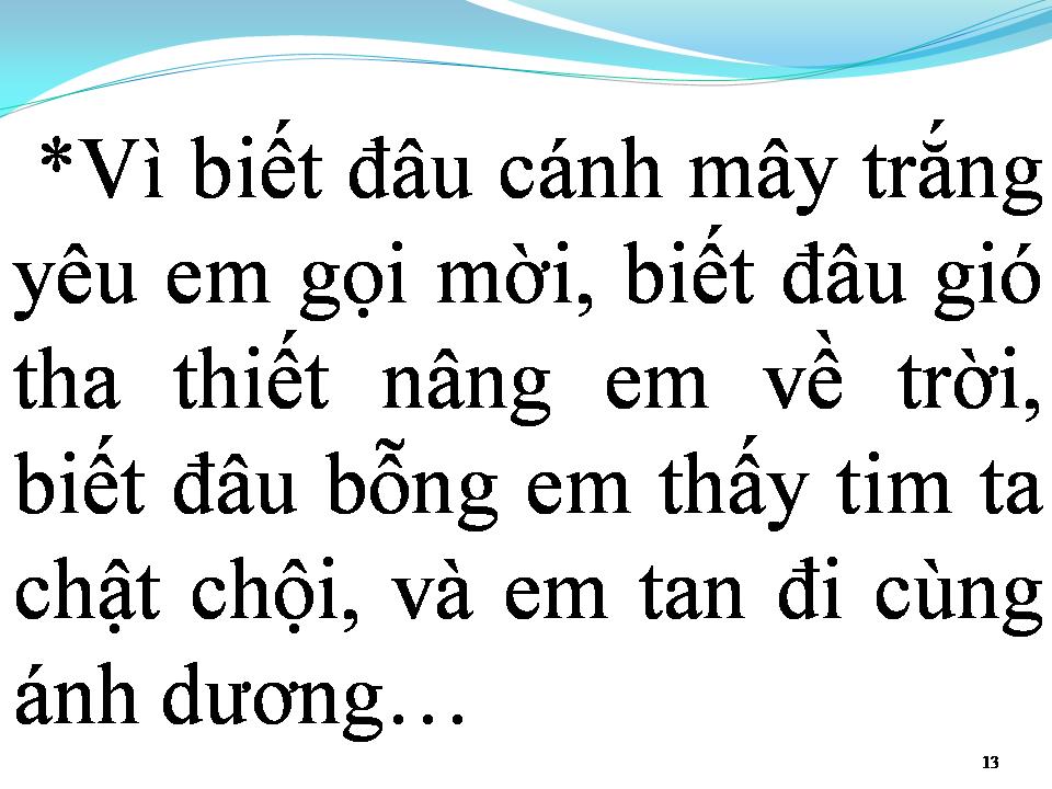 Lời bài hát EM VỀ TINH KHÔI