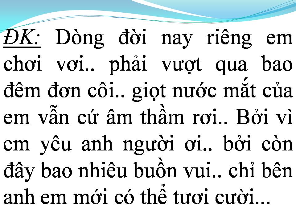 Lời bài hát EM YÊU ANH