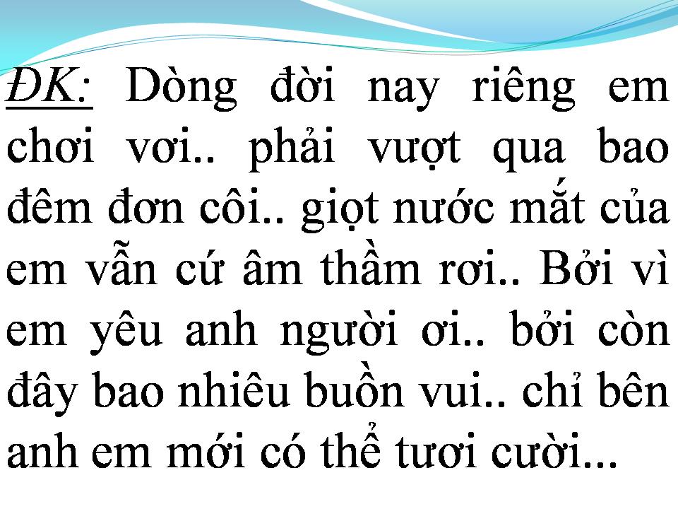 Lời bài hát EM YÊU ANH