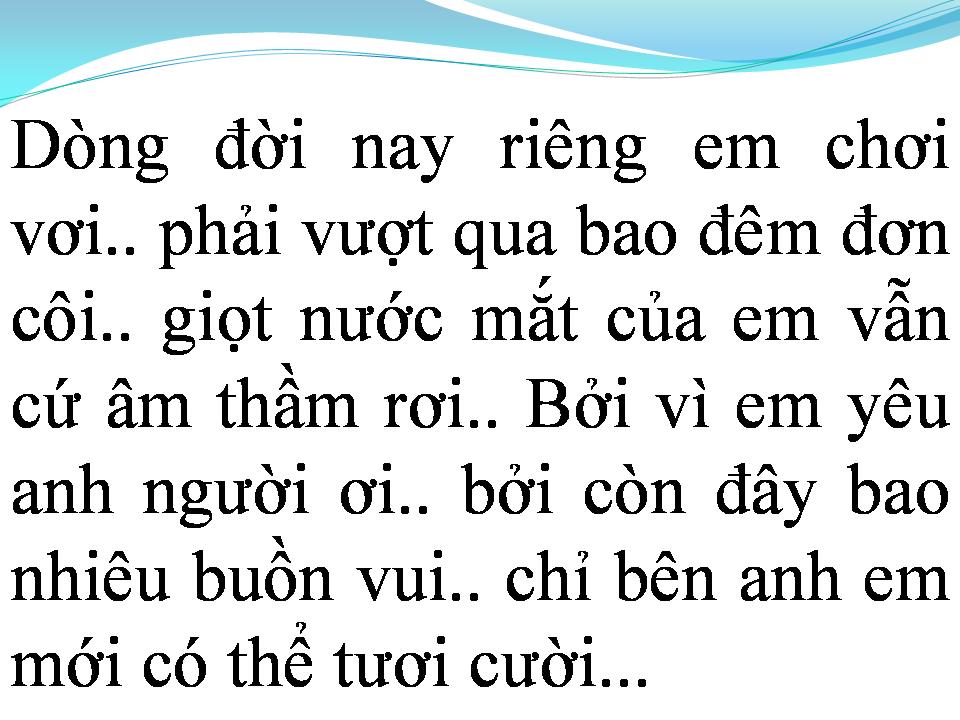 Lời bài hát EM YÊU ANH