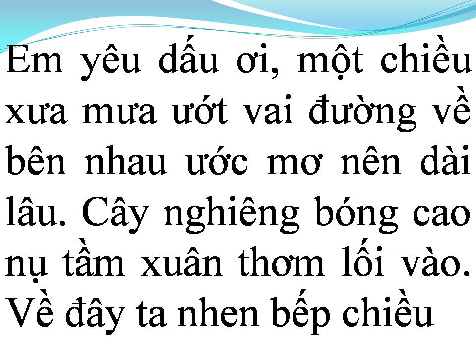 Lời bài hát EM YÊU DẤU