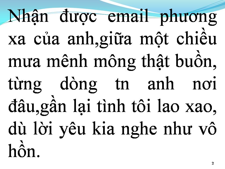 Lời bài hát EMAIL TÌNH YÊU