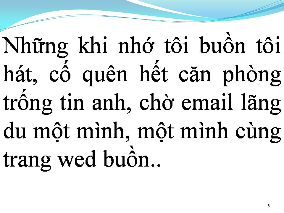 Lời bài hát EMAIL TÌNH YÊU