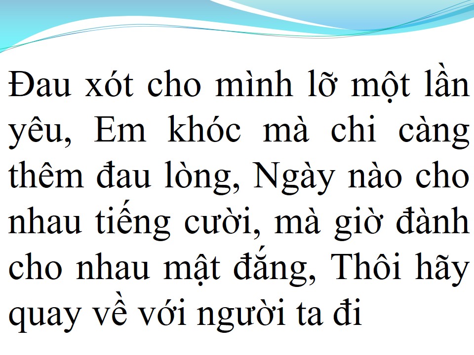 Lời bài hát ÉO LE CUỘC TÌNH