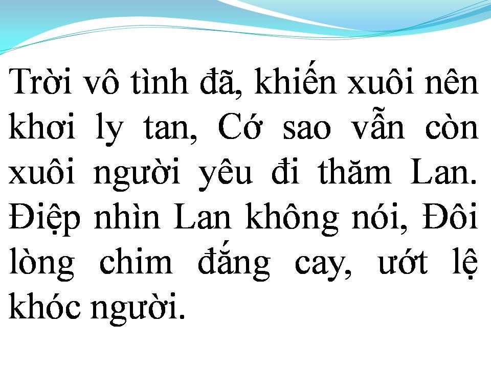 Lời bài hát CHUYỆN TÌNH LAN VÀ ĐIỆP 3
